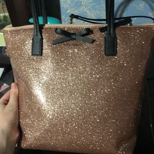 Kate Spade♠️Rose Gold Glitter Purse. Used For 1day
